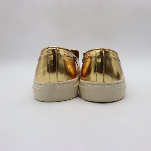 Superglamourous Tassel Loafers Men\'s EU 45 Gold Slip On Shoe Hand Made in Italy